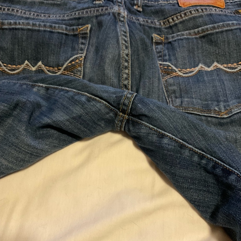 Lucky Brand Women's Dark Blue Wide Leg Jeans HEMMED - Picture 5 of 7